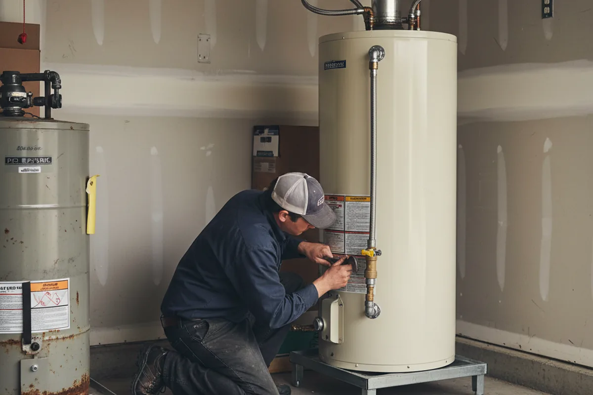 Water heater and shutoff valve replacement in Villa Grande